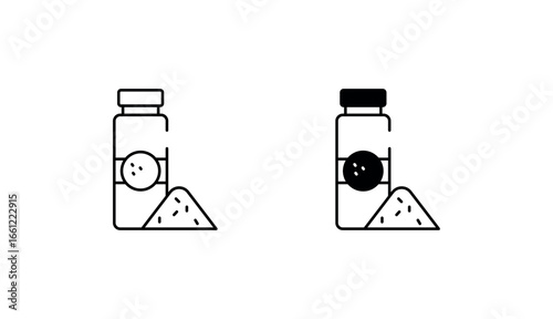 Bowling Powder icon design with white background stock illustration