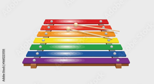 Vibrant Rainbow Xylophone Instrument for Musical Creativity and Learning