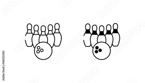 Bowling icon design with white background stock illustration