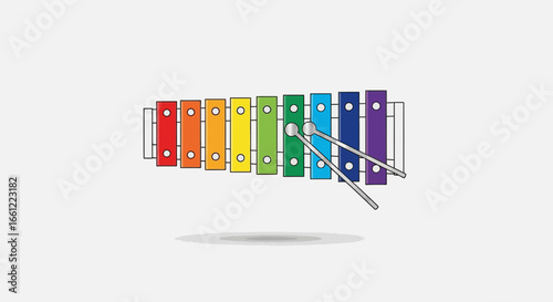 A colorful xylophone illustration inviting creativity and musical exploration