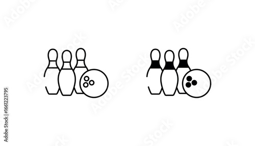 Bowling Slow icon design with white background stock illustration