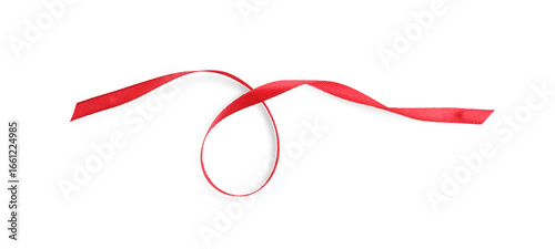 Red ribbon isolated on whit...