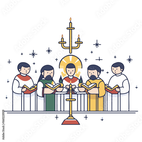 mass, christmas, festival, religion, vector, transparent background, church, winter, chapel, culture, faith, people, god, nativity, religious, season, celebration, xmas, december