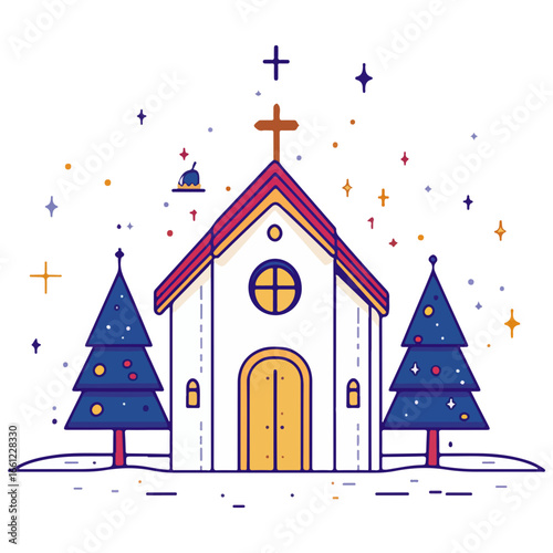 mass, christmas, festival, religion, vector, transparent background, church, winter, chapel, culture, faith, people, god, nativity, religious, season, celebration, xmas, december