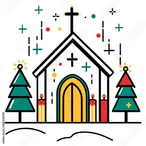 mass, christmas, festival, religion, vector, transparent background, church, winter, chapel, culture, faith, people, god, nativity, religious, season, celebration, xmas, december