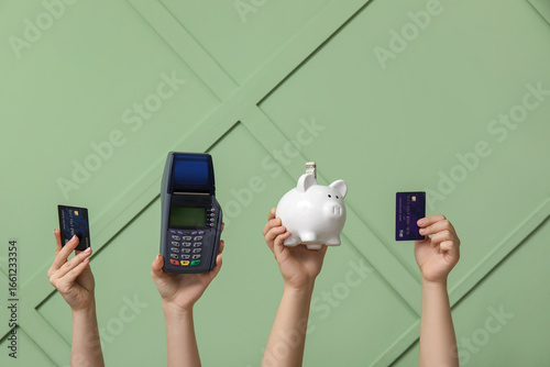 Female hands with credit ca...