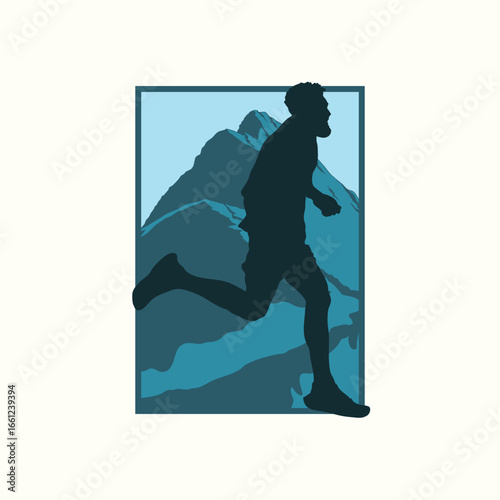 ultra Trail run logo vector