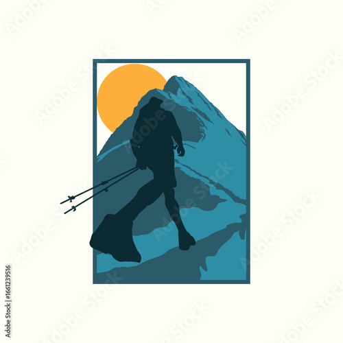 ultra Trail run logo vector