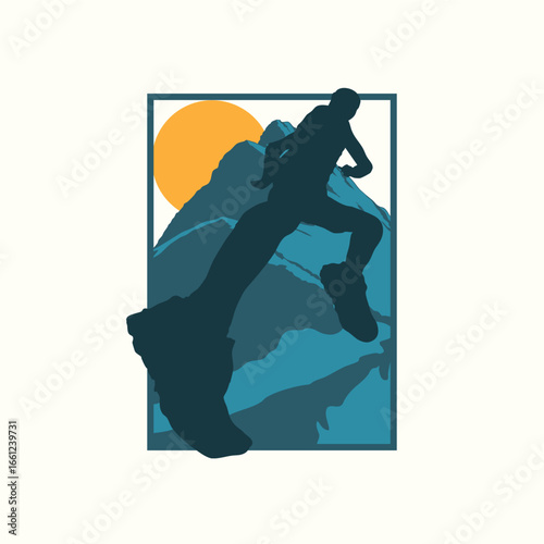 ultra Trail run logo vector