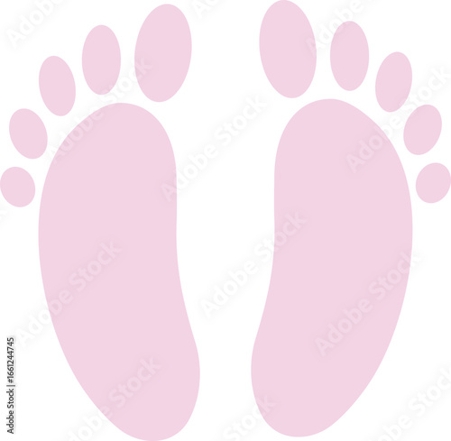 "Cute Pink Baby Footprints Symbolizing Innocence, Love, and Joy"
