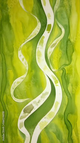 Vivid Watercolor Scene