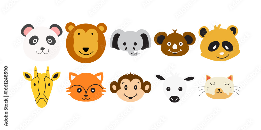 Fototapeta premium Cute Animal Head
