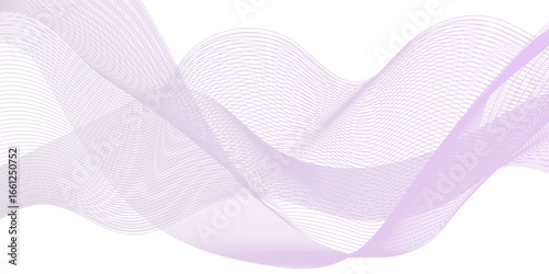 Abstract curved futuristic hi technology, Abstract wave lines on transparent background. 