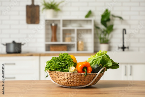 Wicker basket with differen...