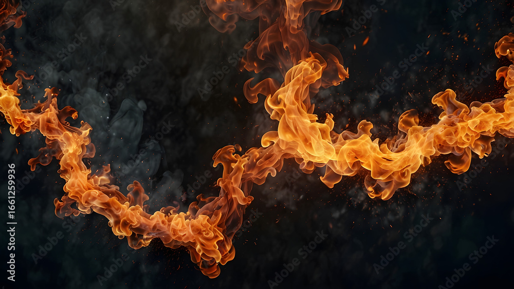 custom made wallpaper toronto digitalFire in the dark, colorful flame fire, smoke isolated in dark black background, fire in the fireplace, fire hand burning on dark background and abstract smoke background illustration.
