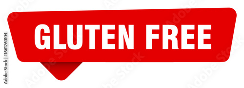 gluten free red sticker isolated on transpatent background. gluten free sign