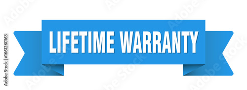 lifetime warranty ribbon isolated on transparent background. lifetime warranty ribbon