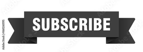 subscribe ribbon isolated on transparent background. subscribe ribbon