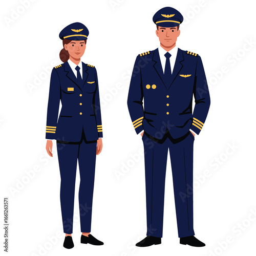 Pilot Vector Illustration