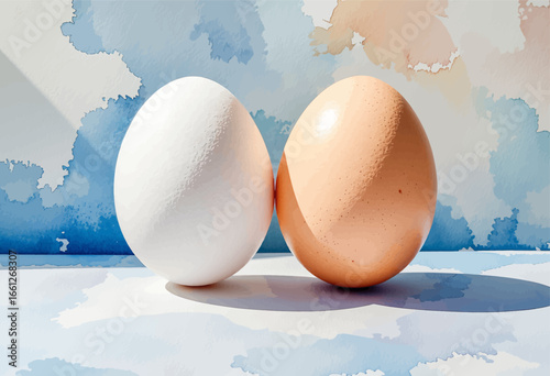 Elegant Eggs in Soft Watercolor Setting