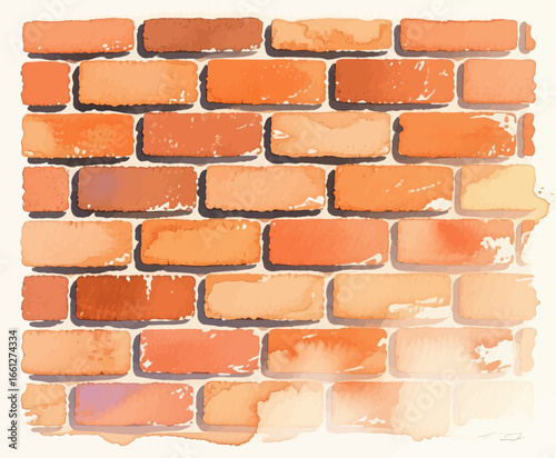 Rustic Brick Wall in Warm Sunset Light