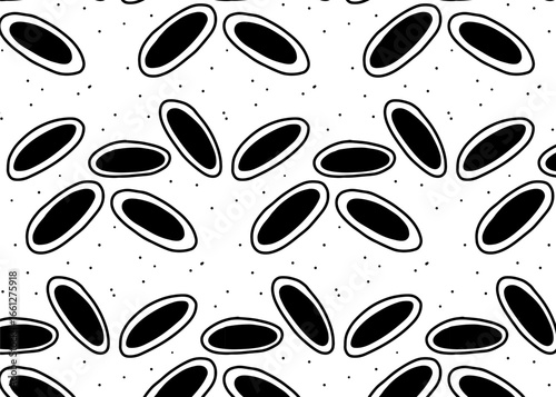 Seamless vector pattern for plankton or bacteria design wallpaper white background