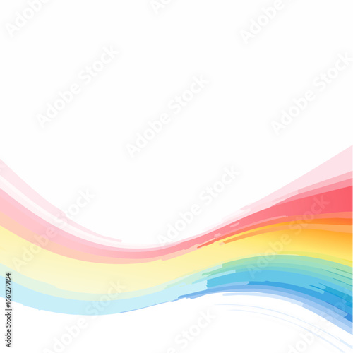 A smooth rippled background in rainbow tones, softly blending for a gentle, flowing atmosphere in any project.