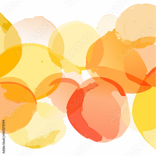 Soft watercolor smudges in citrus tones float across the canvas, giving a fresh and artistic feel to any creative layout.