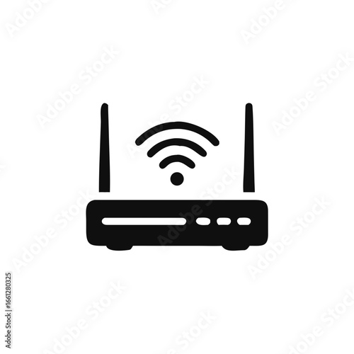 Wifi router icon in flat style. modem vector illustration isolated on white background. Internet connection business concept.