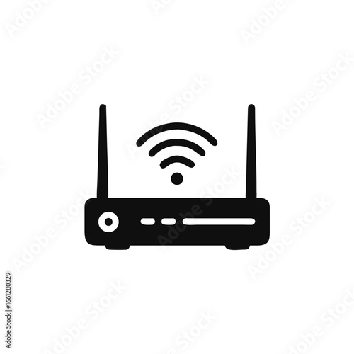 Wifi router icon in flat style. modem vector illustration isolated on white background. Internet connection business concept.