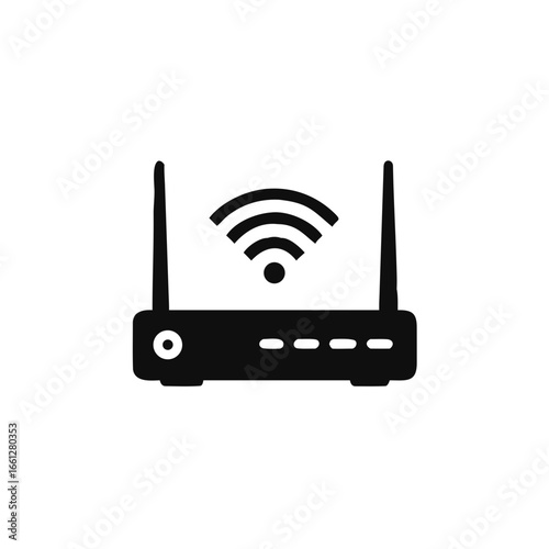 Wifi router icon in flat style. modem vector illustration isolated on white background. Internet connection business concept.