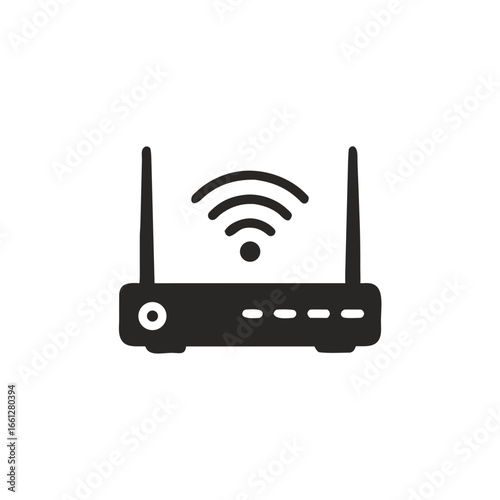 Wifi router icon in flat style. modem vector illustration isolated on white background. Internet connection business concept.