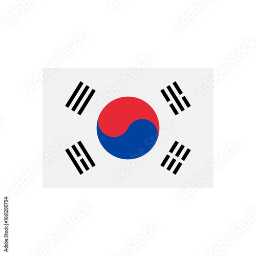 Flag of South Korea – Taegeukgi Flat Vector Emblem