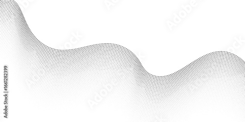 Flowing dots particles nice wave pattern halftone black gradient curve noise simple modern good