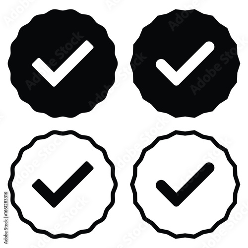 checkmark icon color editable on white background. checkmark icons for approval and verification. Correct vote choise isolated symbol vector illustration.