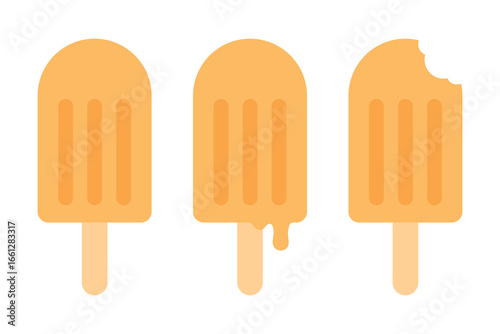 Flat design illustration of orange popsicle	