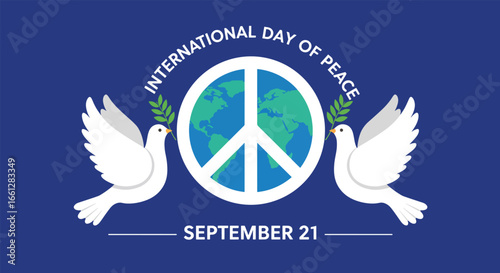 International Day of Peace Symbol with Doves