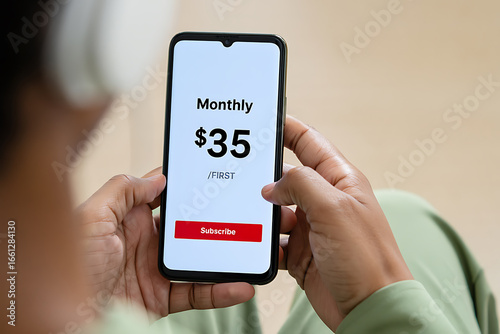 Exciting monthly subscription offer on mobile phone with a special first time discount for new subscribers