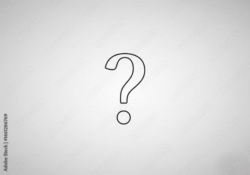 Fototapeta premium Minimalist Question Mark Icon.