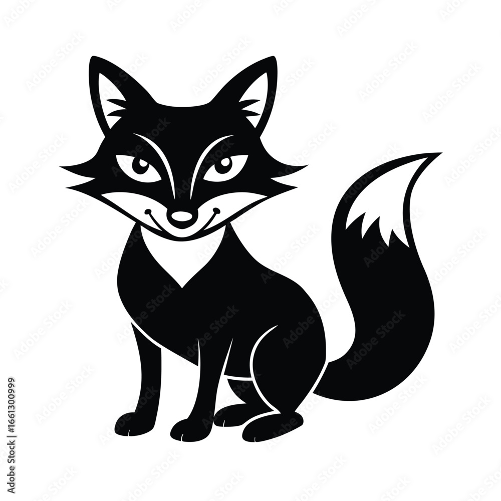 Obraz premium Fox With Sarcastic Eyebrow Raise Cartoon