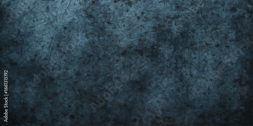 Dark, vintage blue grunge wall texture with a rough, aged pattern and a dirty surface