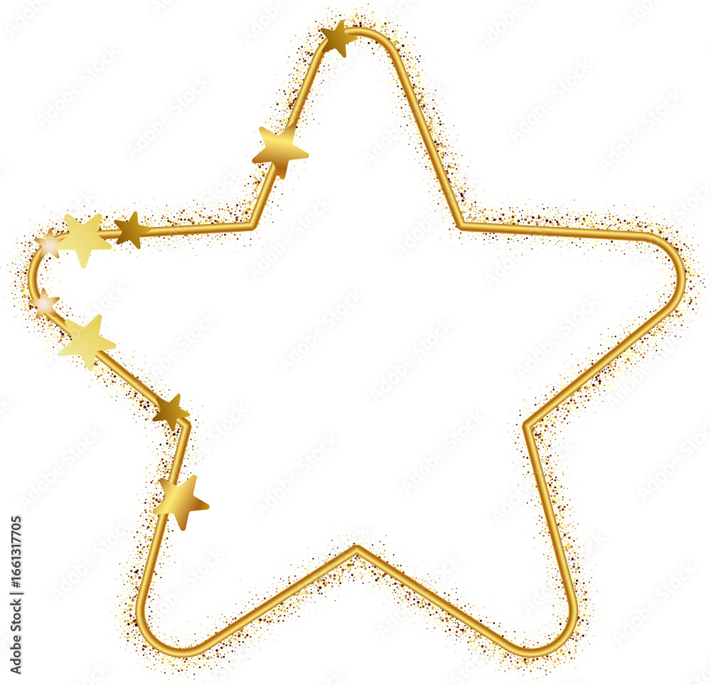 Obraz premium 5-point Gold Star