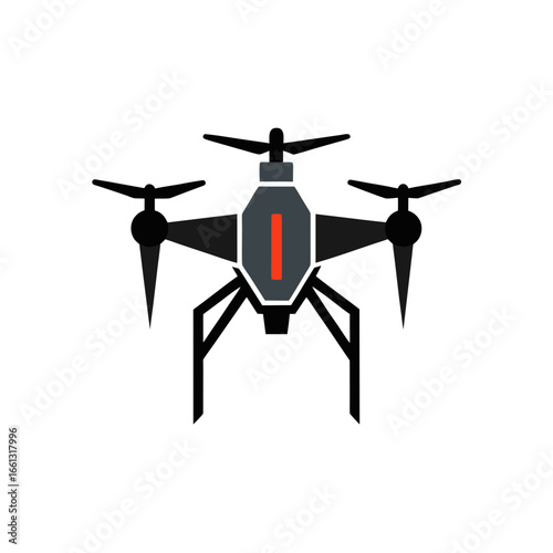 a high tech assault drone with sharp propellers on