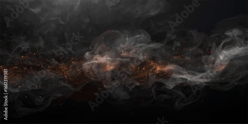 An abstract shot of fiery red, orange, and yellow flames exploding on a black background