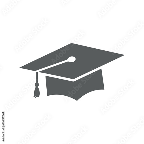 Graduation cap vector illustration academic tassel hat education symbol university graduate headwear