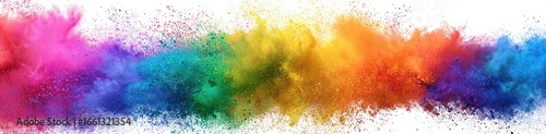 Colorful powder explosion on white background (4)
