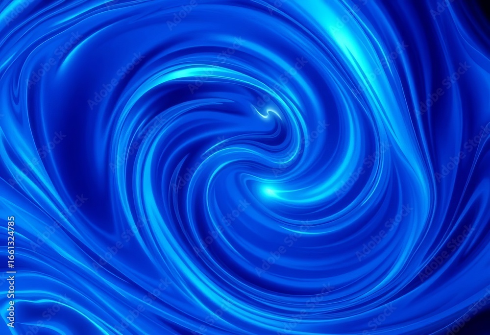 Obraz premium Abstract swirling blue waves, ethereal and calming , color, illustration