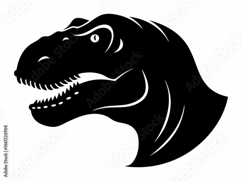 T-Rex Dinosaur Head Silhouette