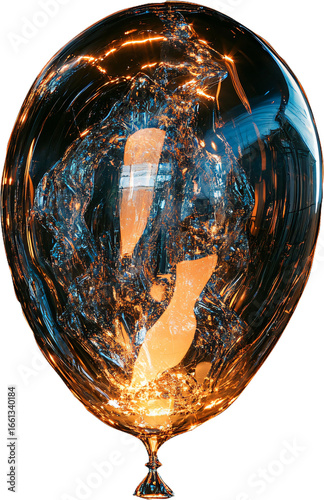 Decorative teardrop bulb with visible glowing filament