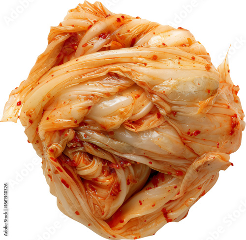 Whole napa cabbage kimchi with red seasoning